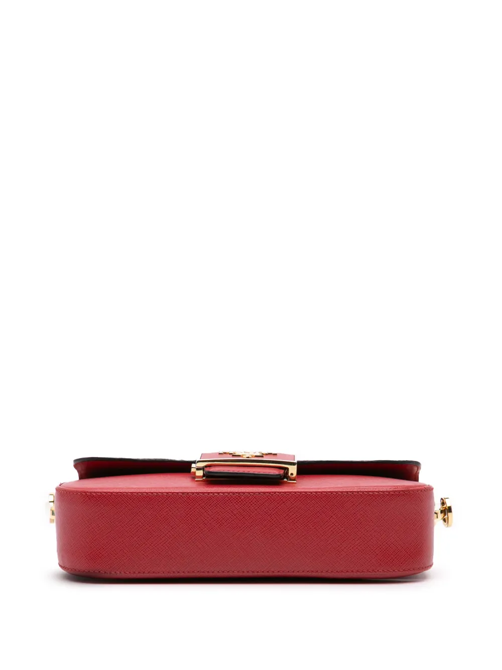 Pre-owned Prada 2013-2024 Saffiano Lux Embleme Satchel In Red