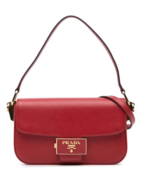 Prada Pre-Owned 2013-2024 Saffiano Lux Embleme satchel