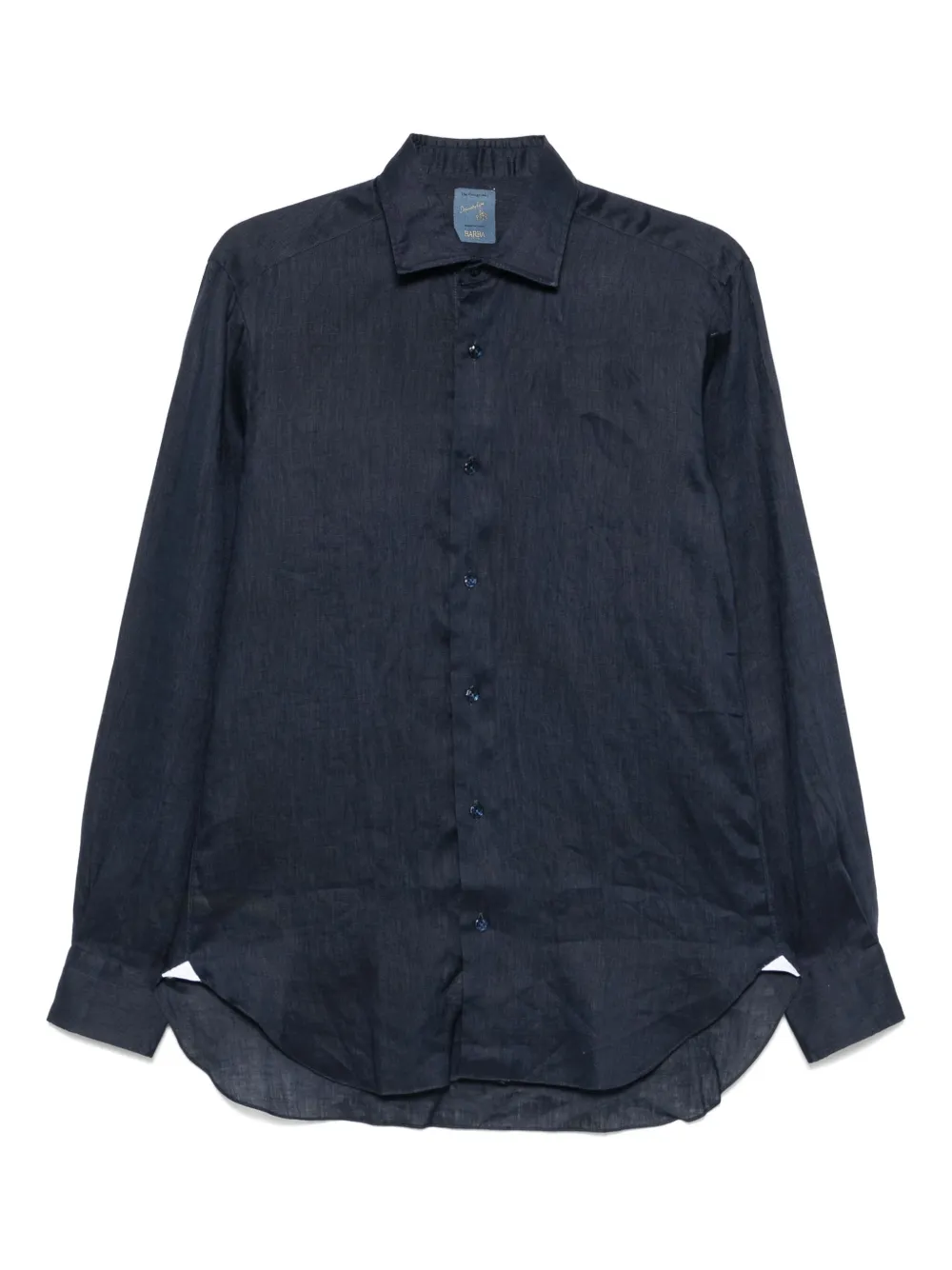 Barba linen shirt - ブルー Barba linen shirt - ブルー
