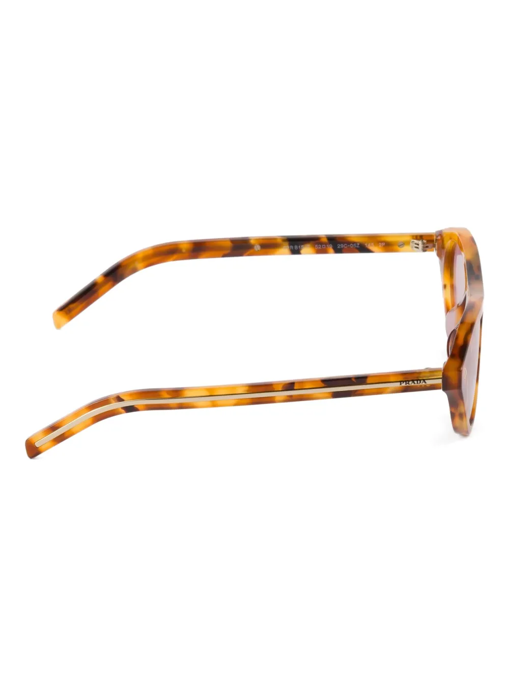 Prada Eyewear Zonnebril met rivetdetail Bruin