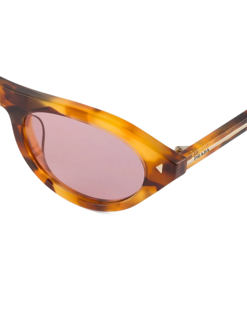 Prada Eyewear Zonnebril met rivetdetail Bruin