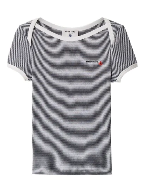 X Petit Bateau t-shirt à rayures - Miu Miu - Modalova