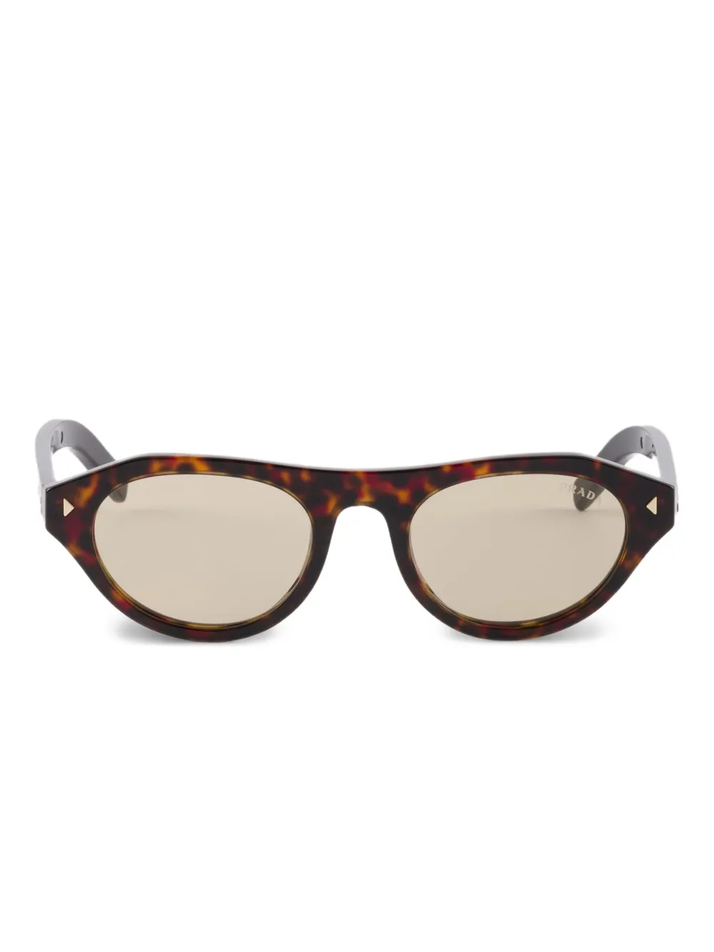 Prada Eyewear Zonnebril met rivetdetail Bruin