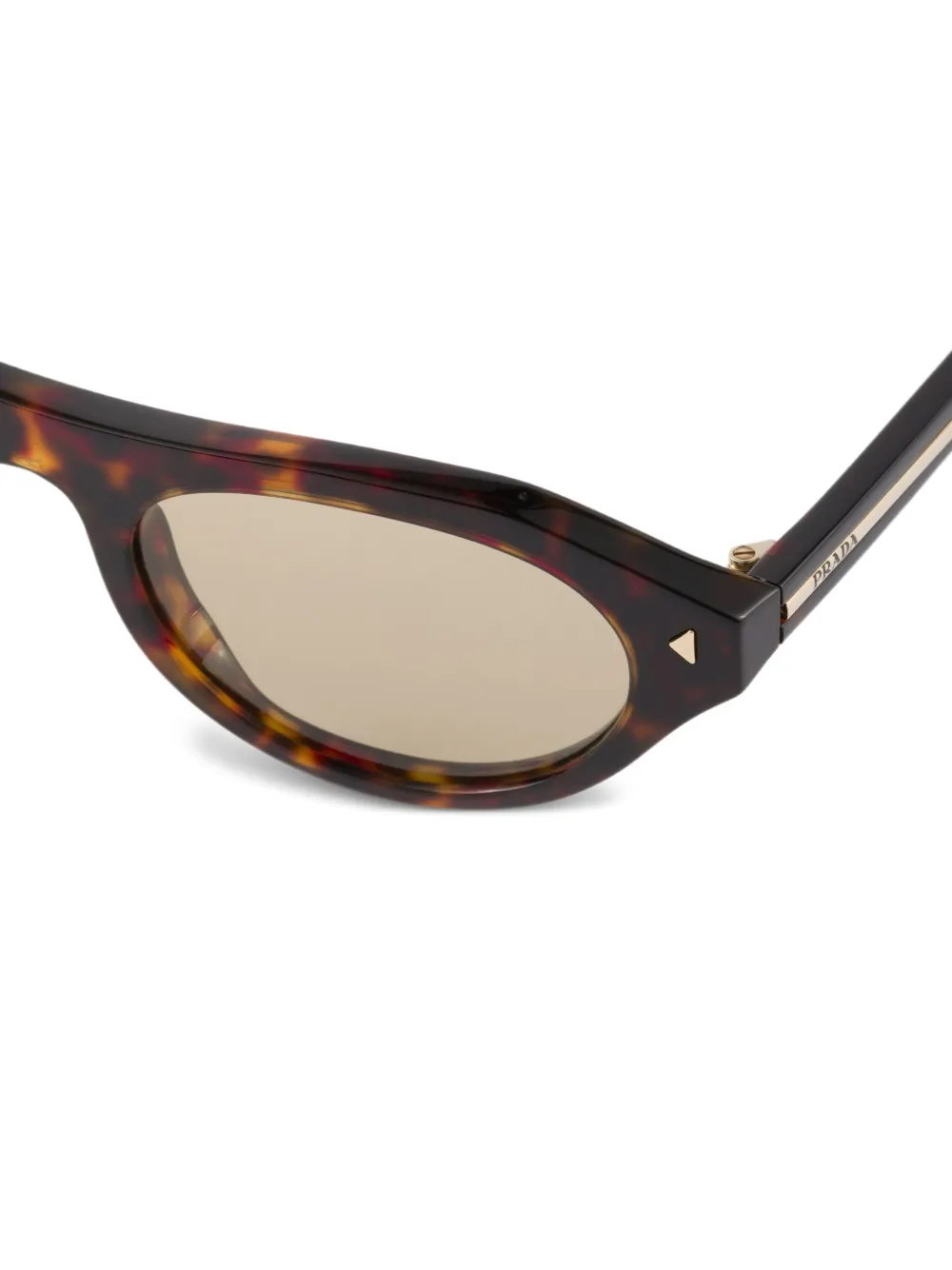Prada Eyewear Zonnebril met rivetdetail Bruin