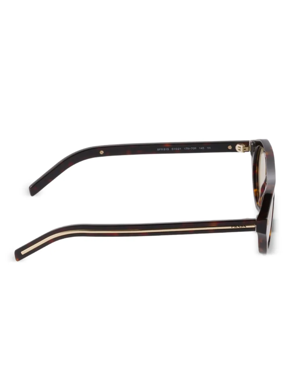 Prada Eyewear Zonnebril met rivetdetail Bruin