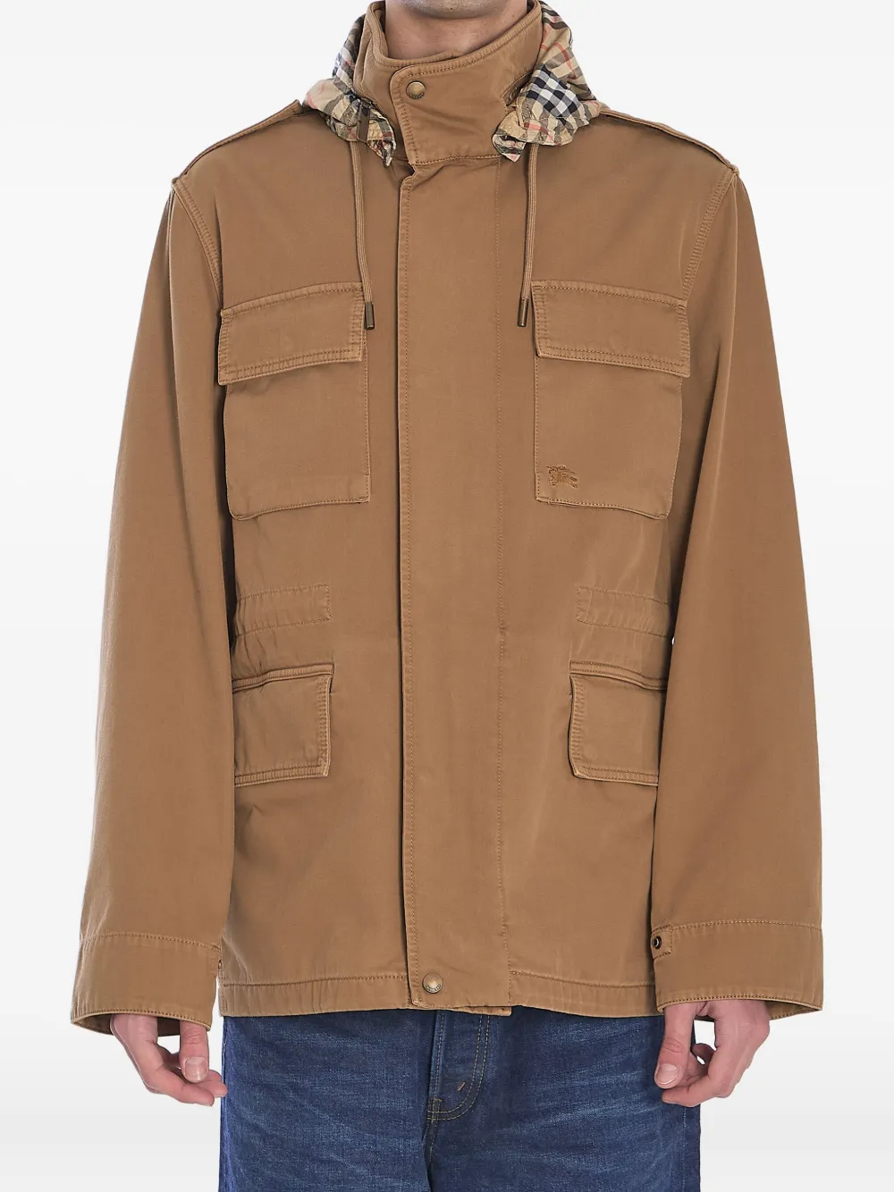 Burberry Katoenen twill jack Bruin
