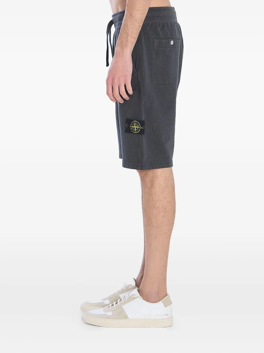 Stone Island Shorts van fleece Grijs