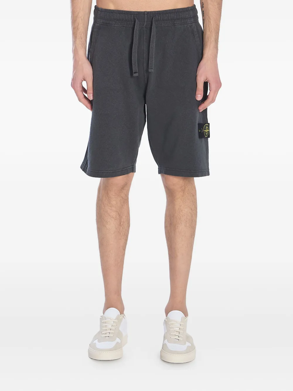 Stone Island Shorts van fleece Grijs