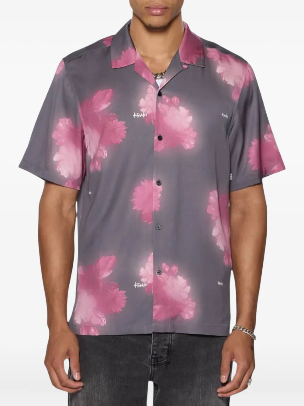 Shop Ksubi Cursed Resort Shirt In Black