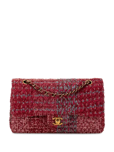 CHANEL Pre-Owned bolsa de hombro Classic mediana de tweed con doble solapa 2014