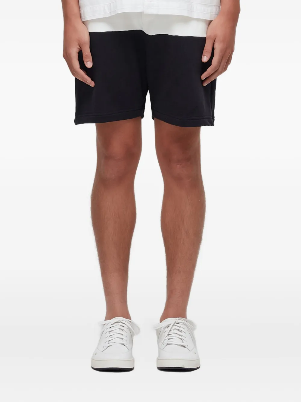 Osklen bicolor drawstring-fastening shorts | Black | Image 1