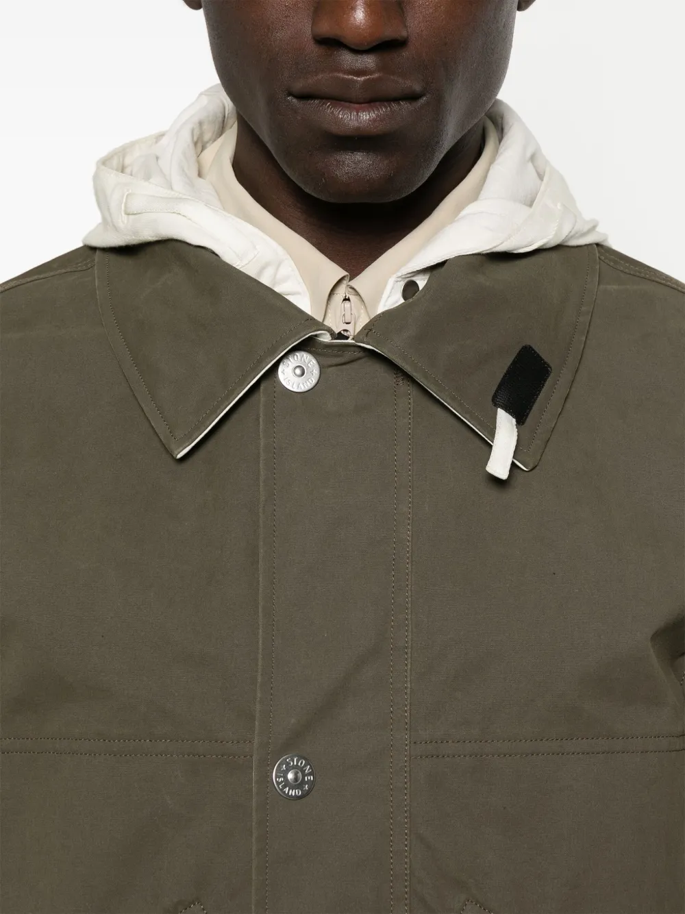 Stone Island Jack met Compass-logopatch Groen