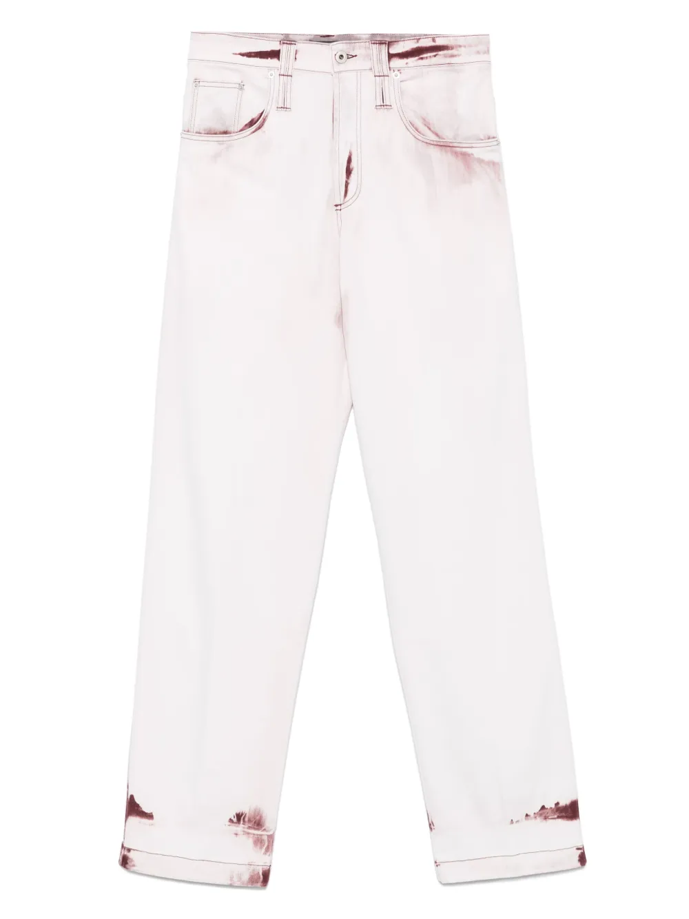 FEDERICO CINA bleached-effect trousers | Pink | Image 1