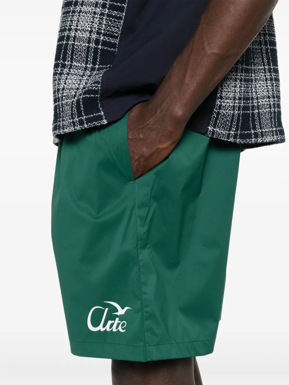 Arte Antwerp Shorts met logo Groen