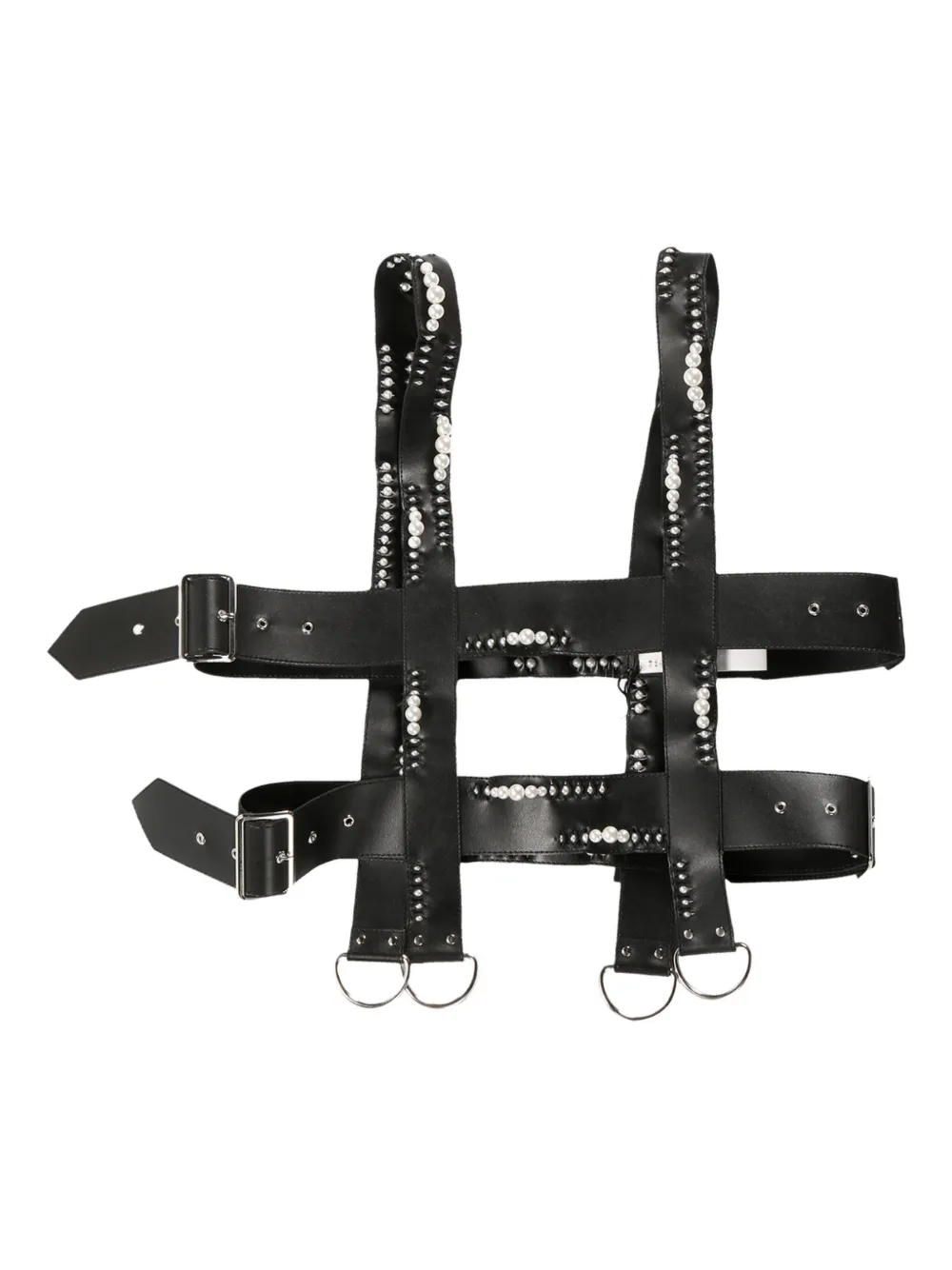 Shop Noir Kei Ninomiya Pearl-embellished Harness Top
