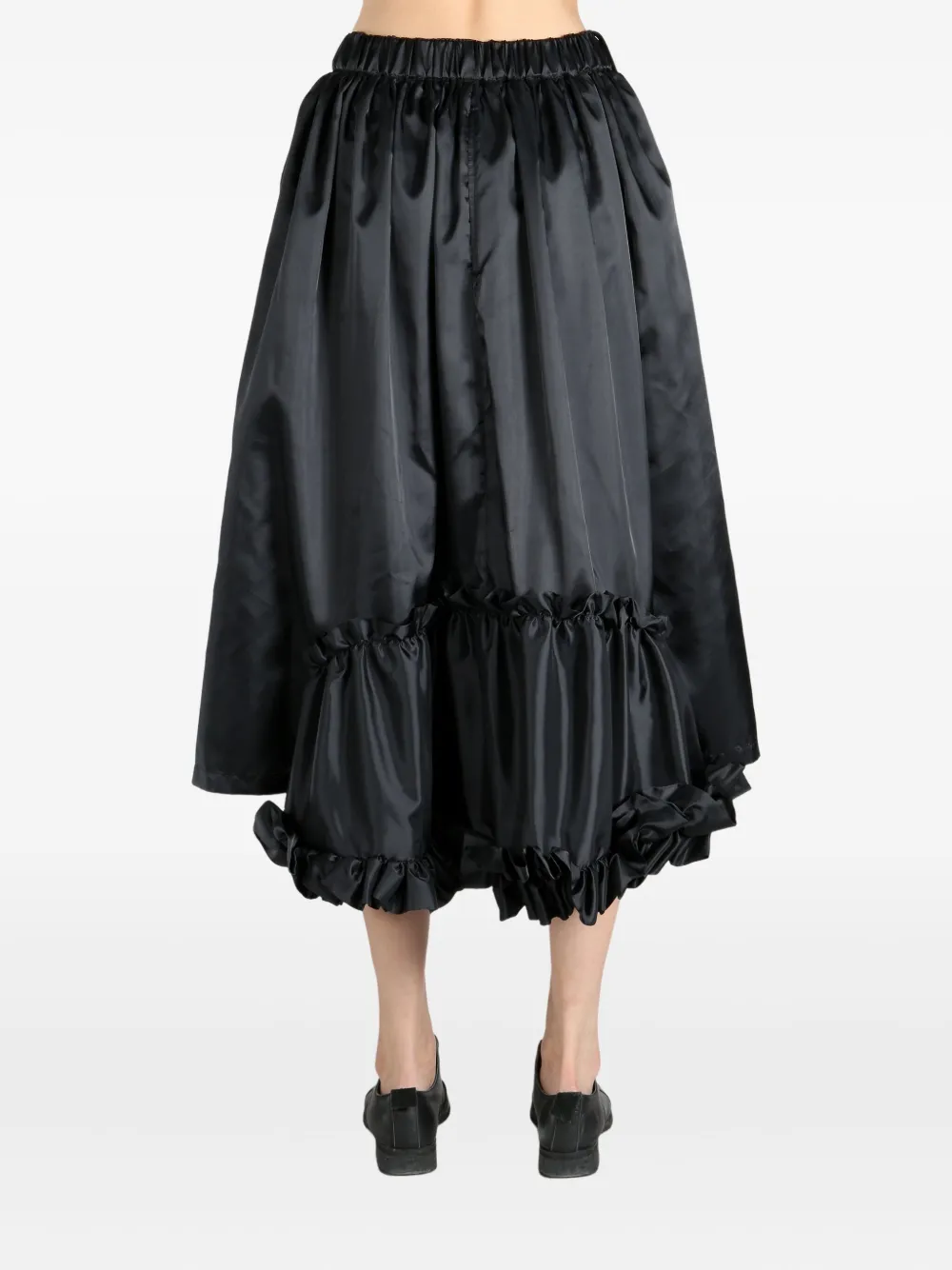 NOIR KEI NINOMIYA GATHERED MIDI SKIRT 