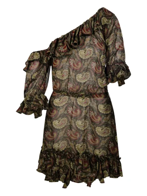 Saint Laurent vestido corto con estampado de cachemira