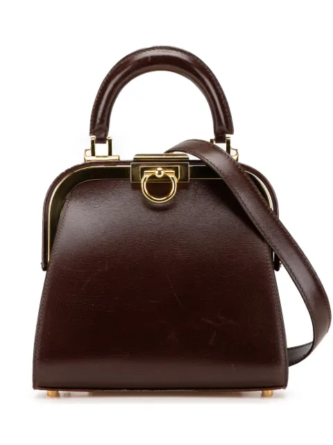 Christian Dior Pre-Owned 20th Century Leather Fermoir Top Handle Bag satchel