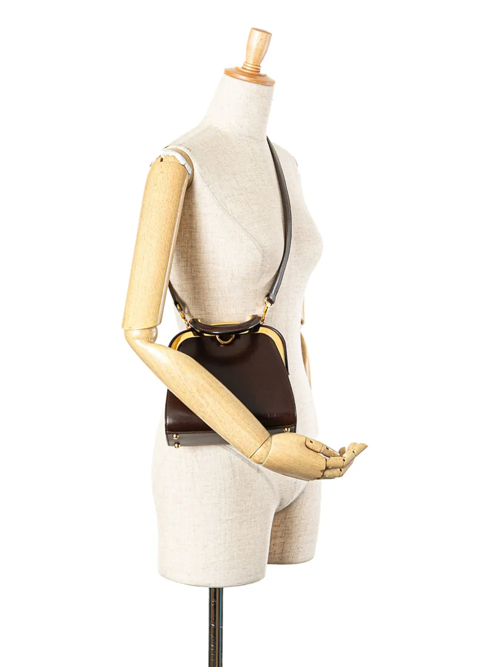 Christian Dior Pre-Owned Borsa a tracolla in pelle Fermoir con manico XX secolo | Image 7