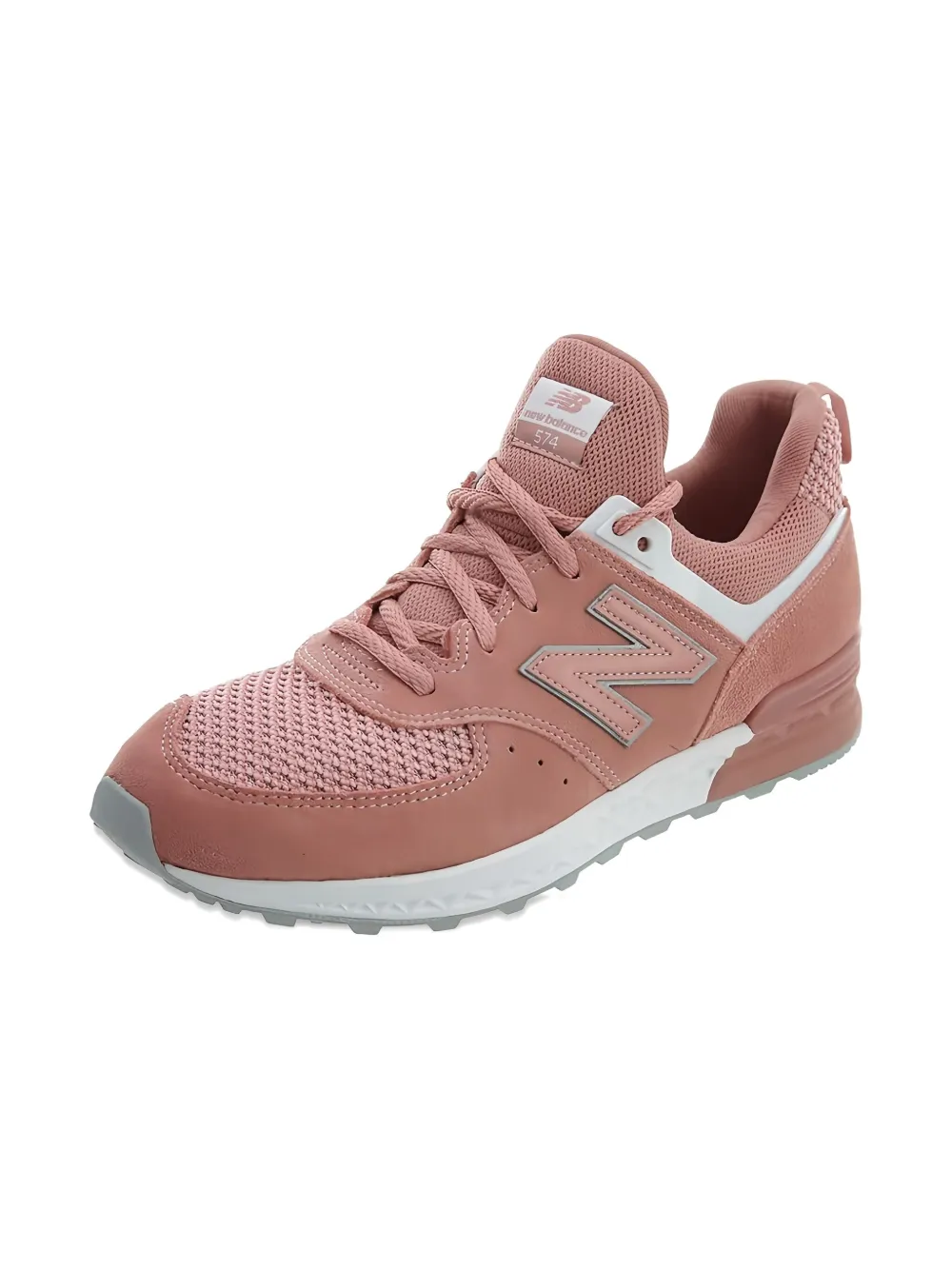 New Balance Kids 574 suede mesh trainers Pink