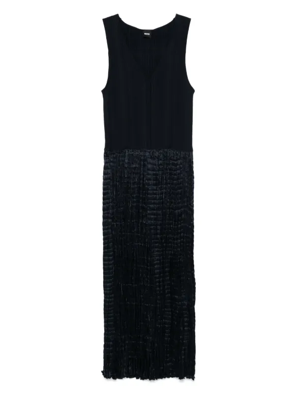knee length dresses for ladies Karrie Embroidered Midi Dress in Champagne