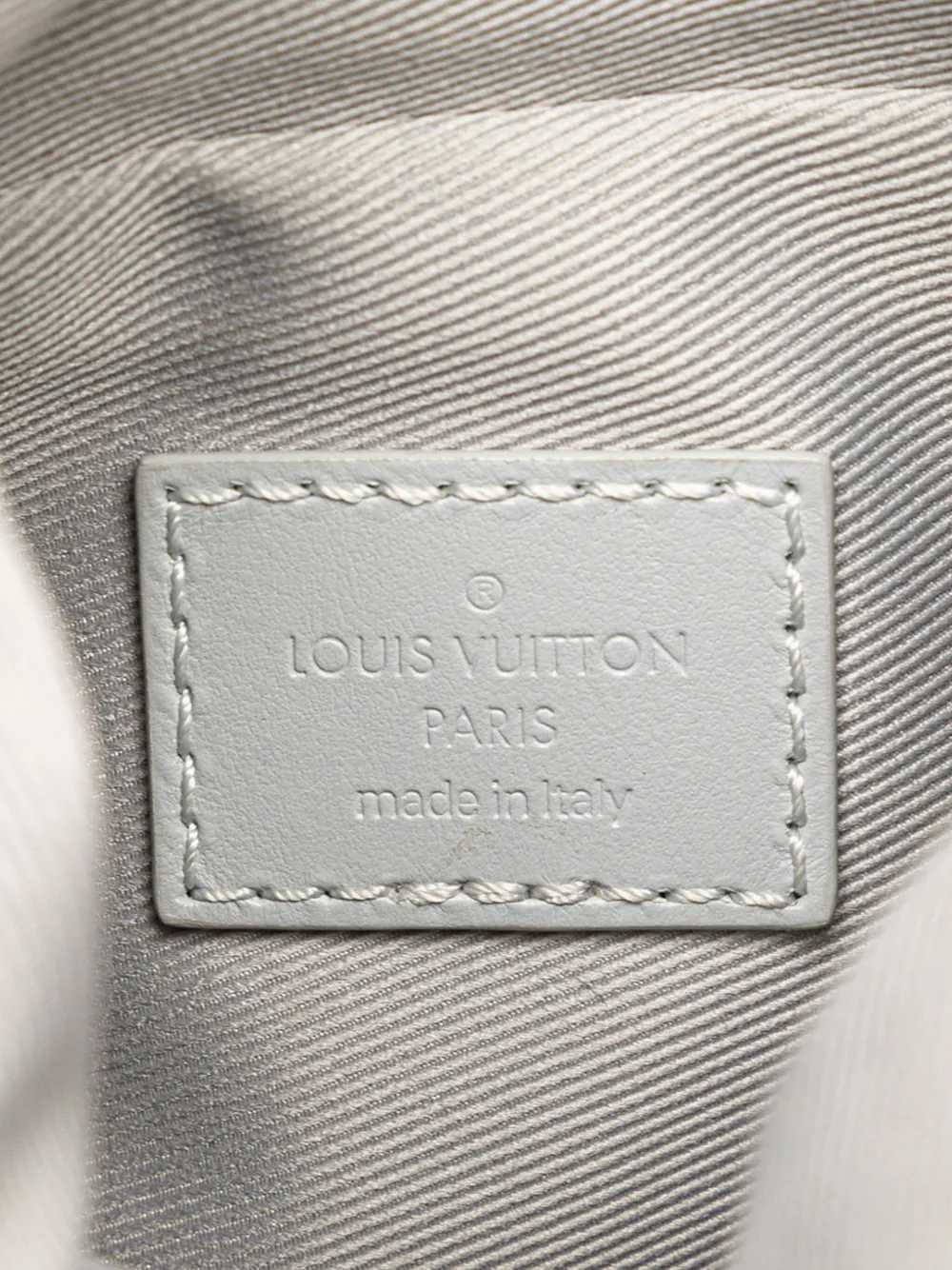 Pre-owned Louis Vuitton 2019 Monogram Chalk Nano Sling Bag Crossbody Bag In Grey
