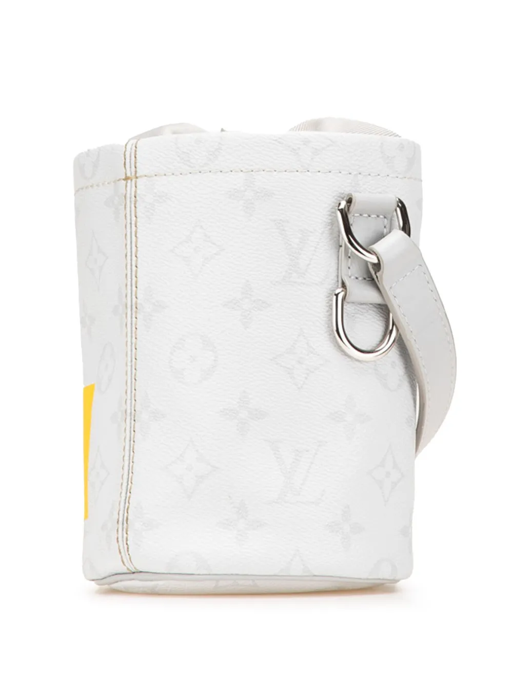 Pre-owned Louis Vuitton 2019 Monogram Chalk Nano Sling Bag Crossbody Bag In Grey