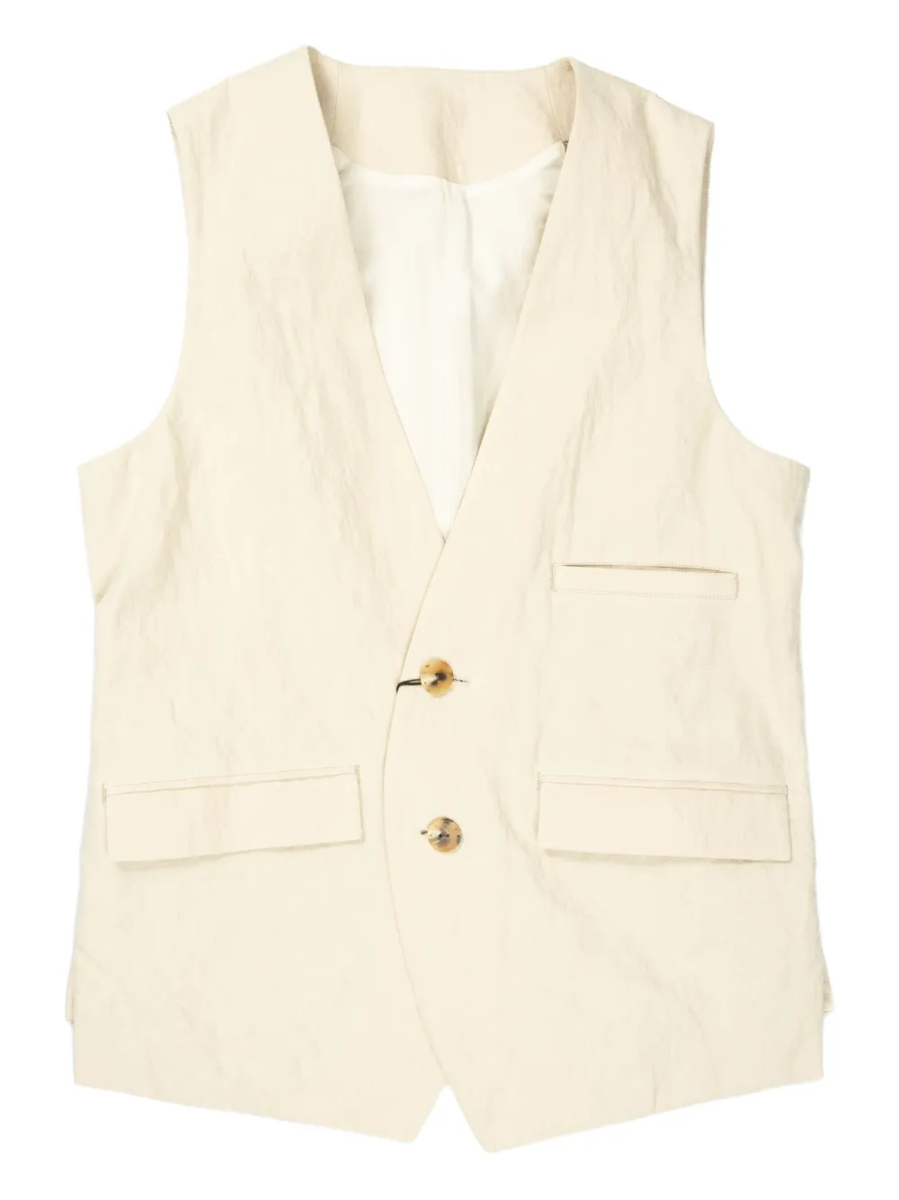Devoa Cotton Waistcoat In Neutrals