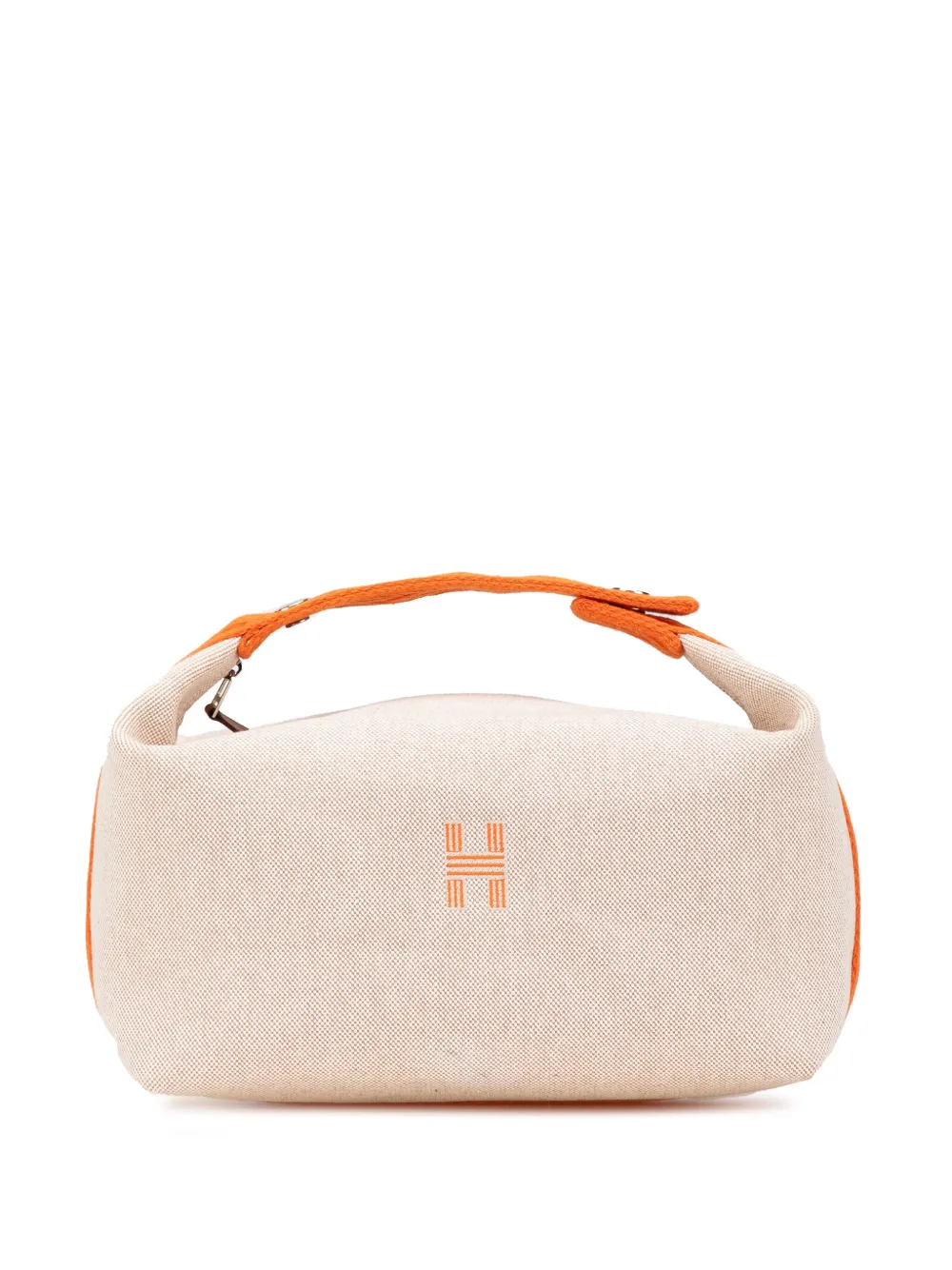 Hermès Pre-Owned 2020-2024 ラージ トワル ブリッド ア ブラック バニティバッグ - ブラウン Hermès Pre-Owned 2020-2024 ラージ トワル ブリッド ア ブラック バニティバッグ - ブラウン