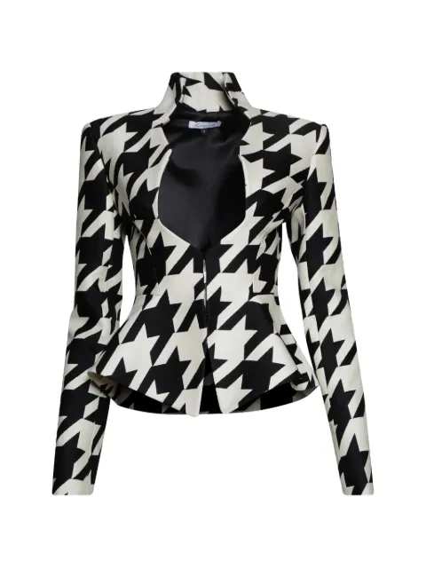 LaQuan Smith cut-out peplum tailored blazer