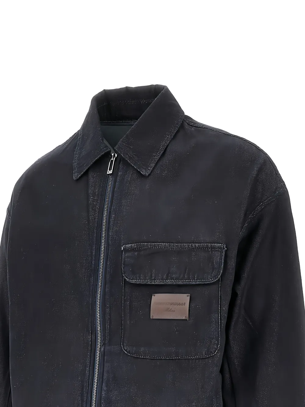 Emporio Armani Denim jack Blauw