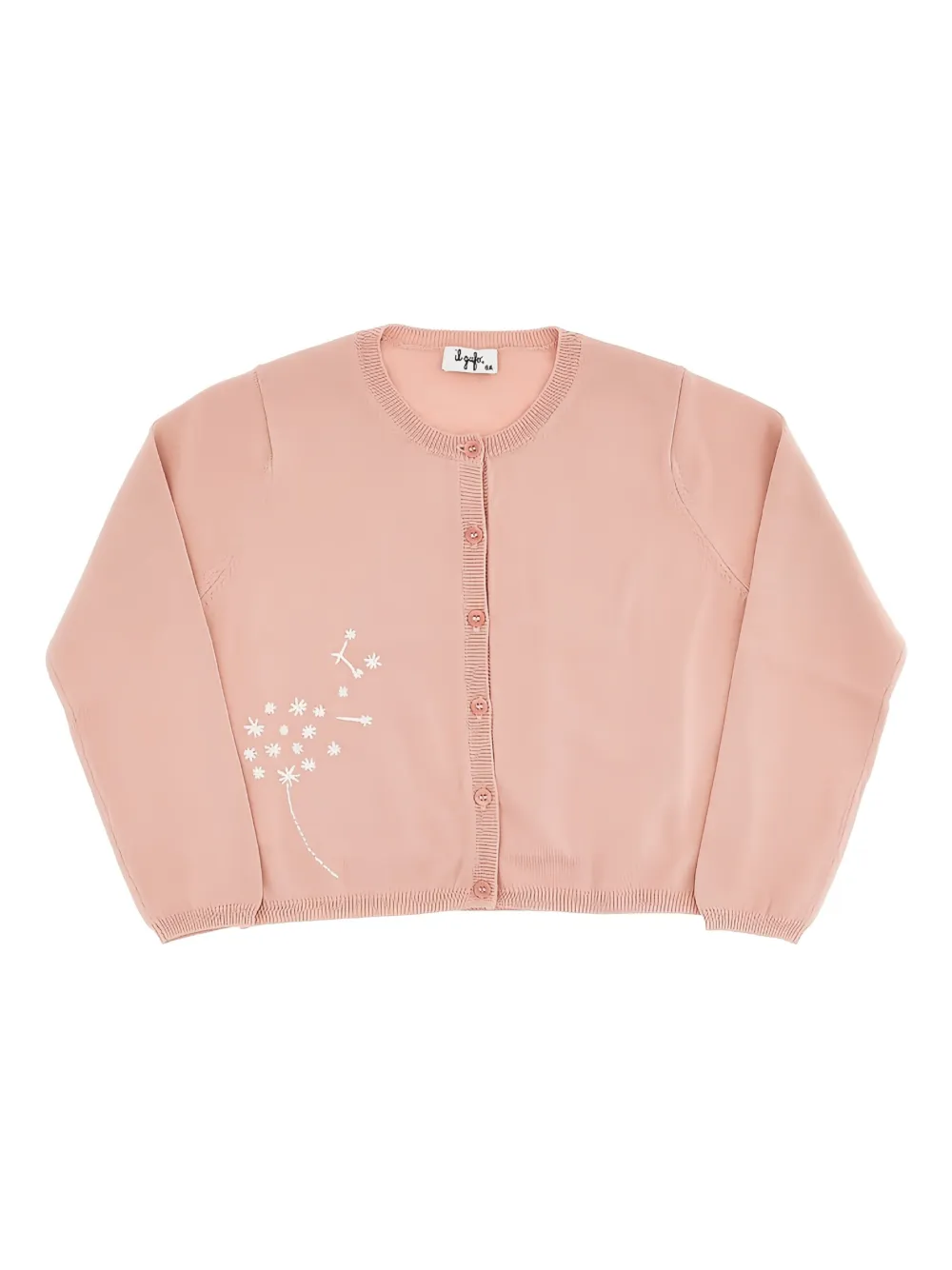 Il Gufo embroidered cardigan Roze