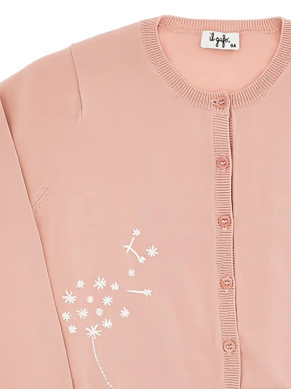 Il Gufo embroidered cardigan Roze