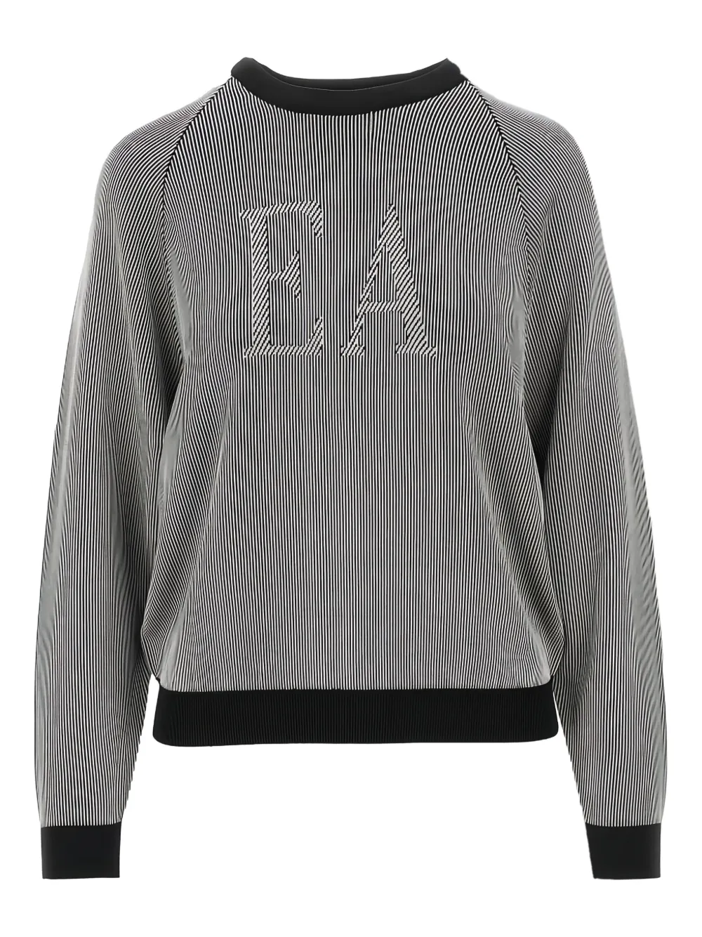 Shop Emporio Armani Ribbed-knit Jumper In Black