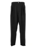 Emporio Armani striped tapered trousers - Black