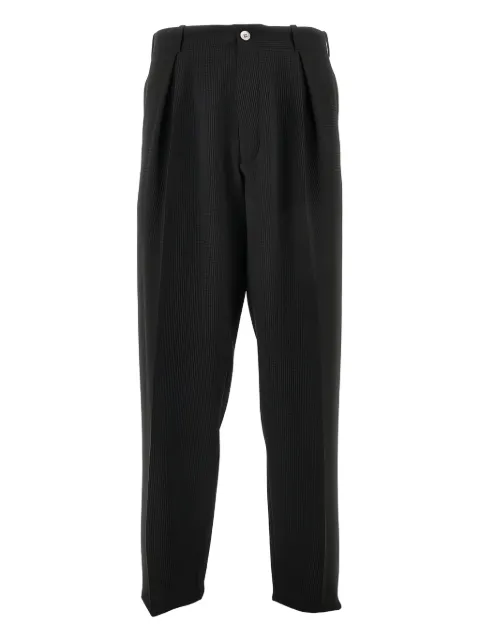Emporio Armani pantalones tapered con rayas estampadas
