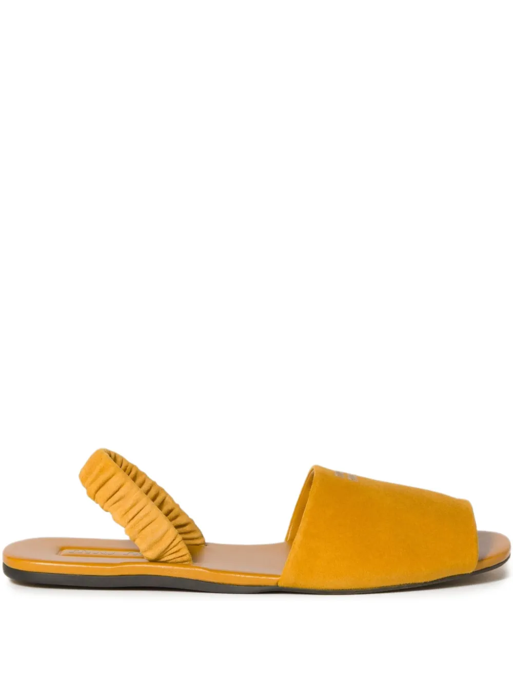 Miu Miu ruched suede sandals | Yellow | Image 1
