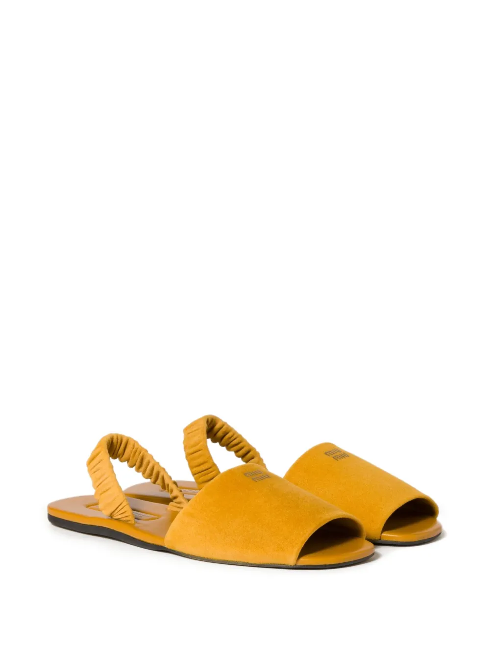 Miu Miu ruched suede sandals | Heeled Sandals | Image 2
