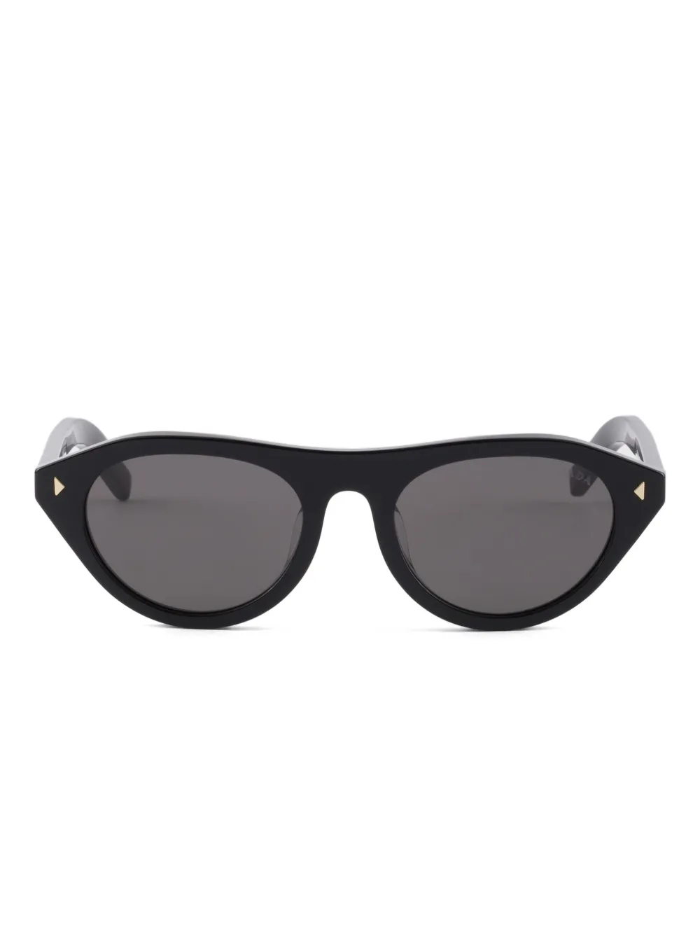 Prada Eyewear Prada zonnebril met het iconische metalen plakkaat Zwart