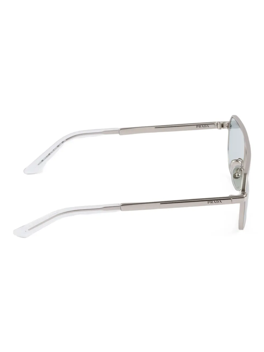 Prada Eyewear Zonnebril met rechthoekig montuur Zilver