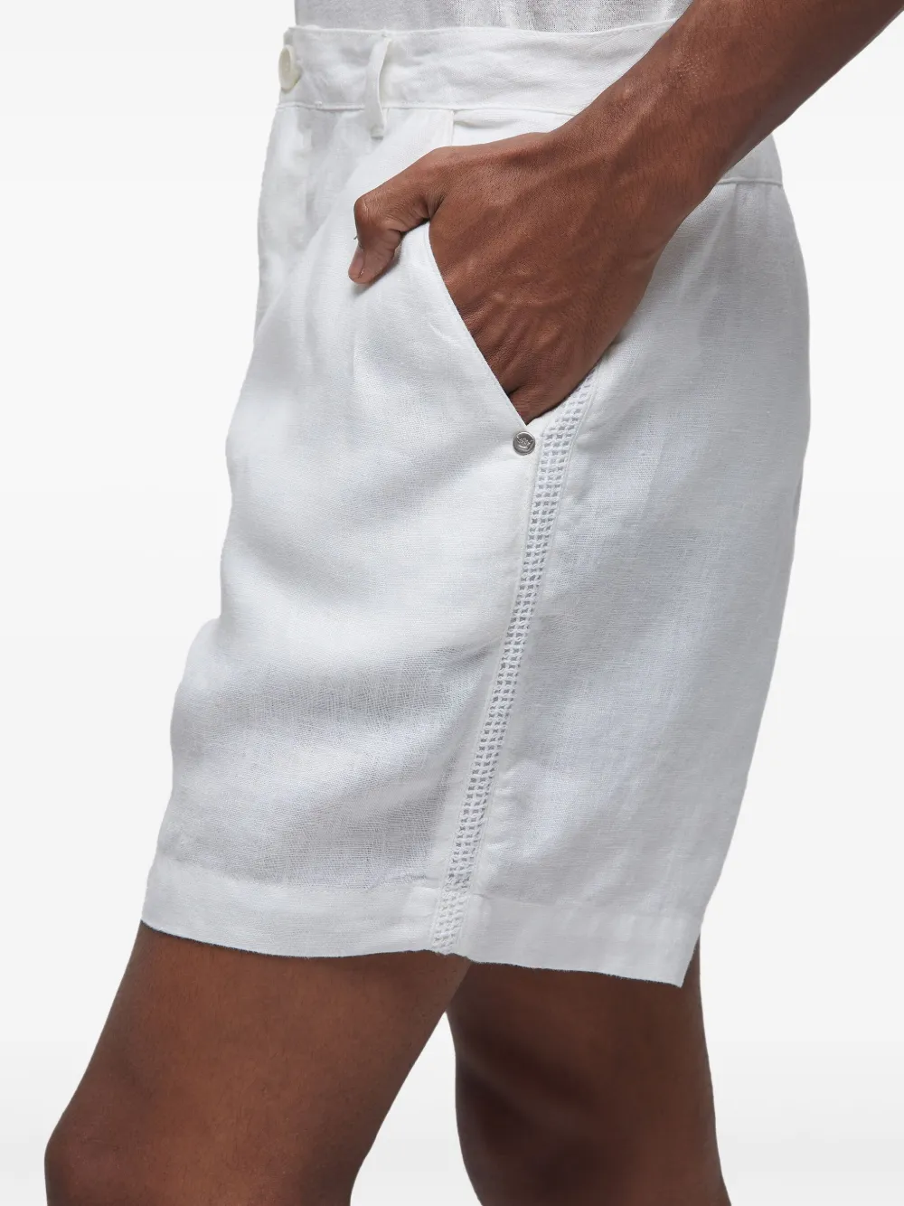 Osklen linen shorts Wit