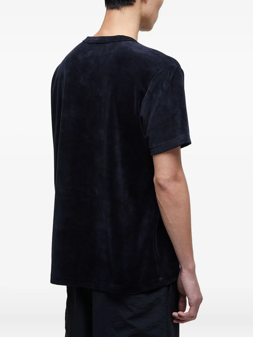 Osklen Fluwelen T-shirt met roosprint Zwart