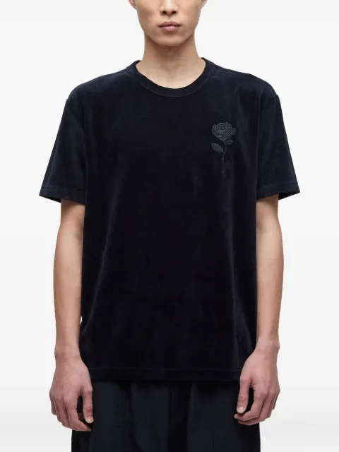 Osklen velvet rose-print T-shirt
