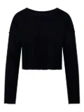 Max Mara scalloped-edge crop top - Black