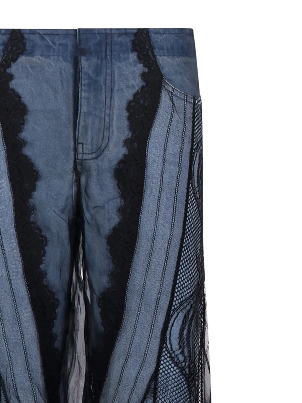 Christopher Esber Jeans a gamba ampia con strato semi trasparente | Abbigliamento | Image 4