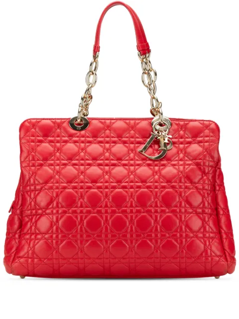 Christian Dior Pre-Owned 2014 Large Lambskin Cannage Soft Zipped Shopping tote bag