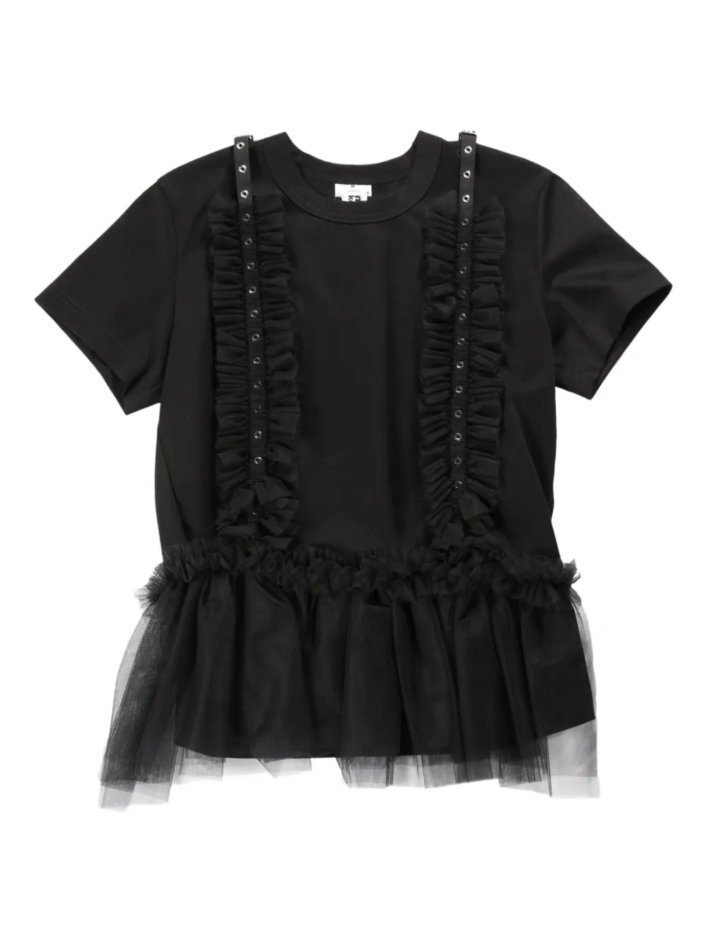 NOIR KEI NINOMIYA TULLE-DETAILING T-SHIRT 