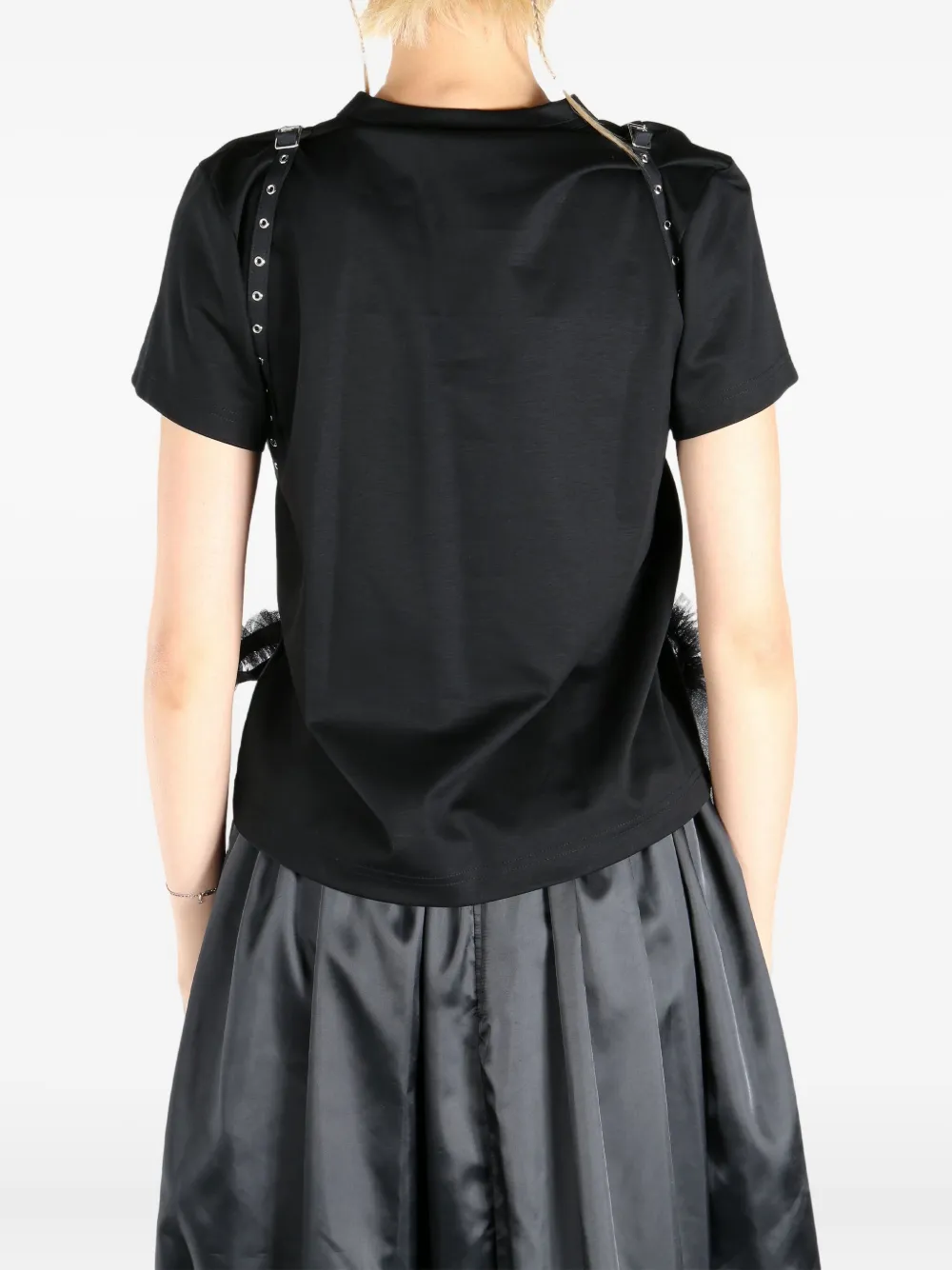 NOIR KEI NINOMIYA TULLE-DETAILING T-SHIRT 