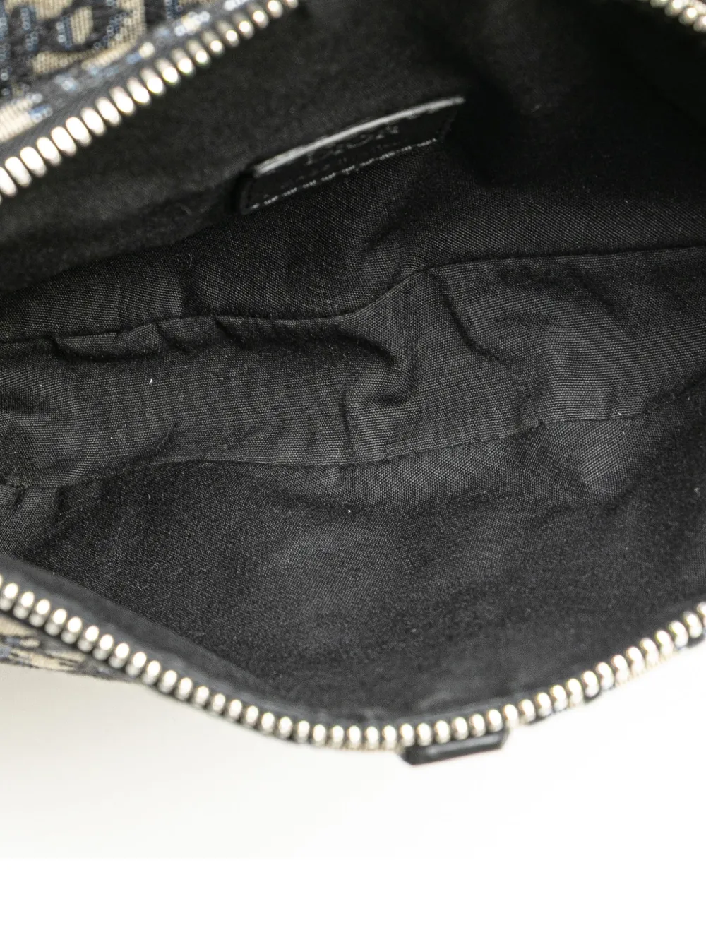 Pre-owned Dior 2020 Oblique Canvas Saddle Crossbody Bag In Blue