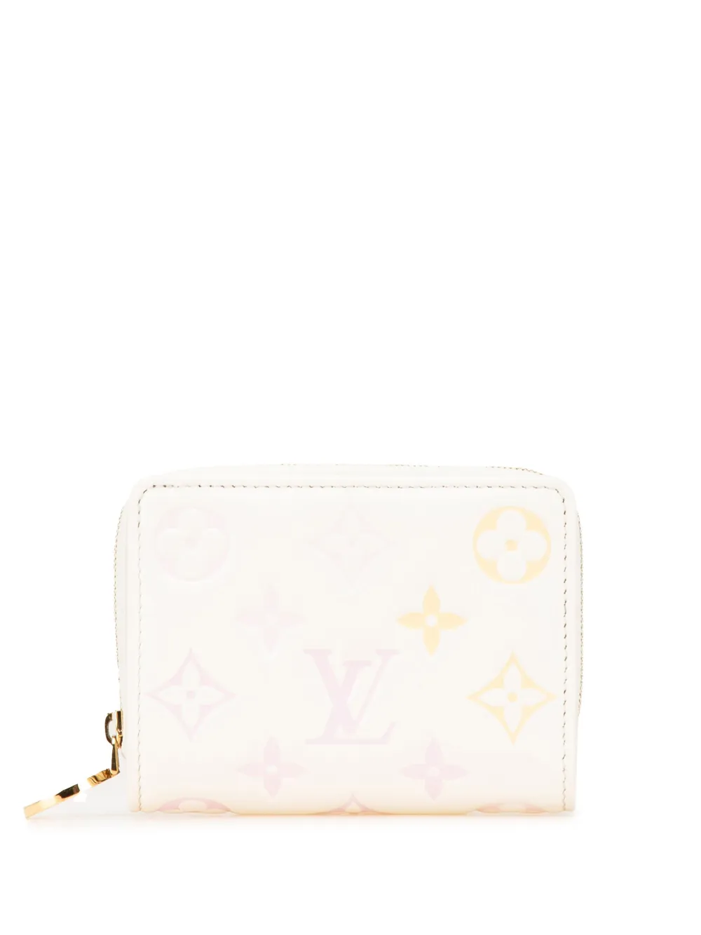 Louis Vuitton Pre-Owned 2021-2024 モノグラム エンボス ラムスキン ルー ウォレット 財布 - ホワイト Louis Vuitton Pre-Owned 2021-2024 モノグラム エンボス ラムスキン ルー ウォレット 財布 - ホワイト